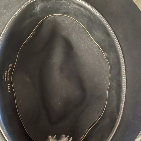 Vintage CHURCHILL LTD. Black "25" Beaver Fedora Hat - Picture 5 of 9